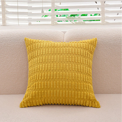 2Pcs Set Throw Pillow Covers Neutral Decorative Pillowcase for Couch Bed Sofa Yellow