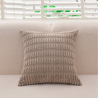 2Pcs Set Throw Pillow Covers Neutral Decorative Pillowcase for Couch Bed Sofa Light Brown