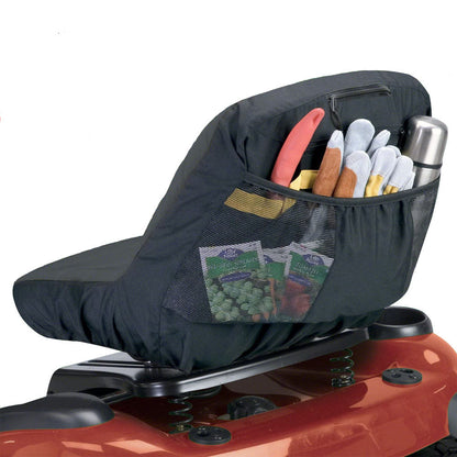 2Pcs Riding Lawn Mower Seat Cover Tractor Seat Cover with Mesh Storage Bag