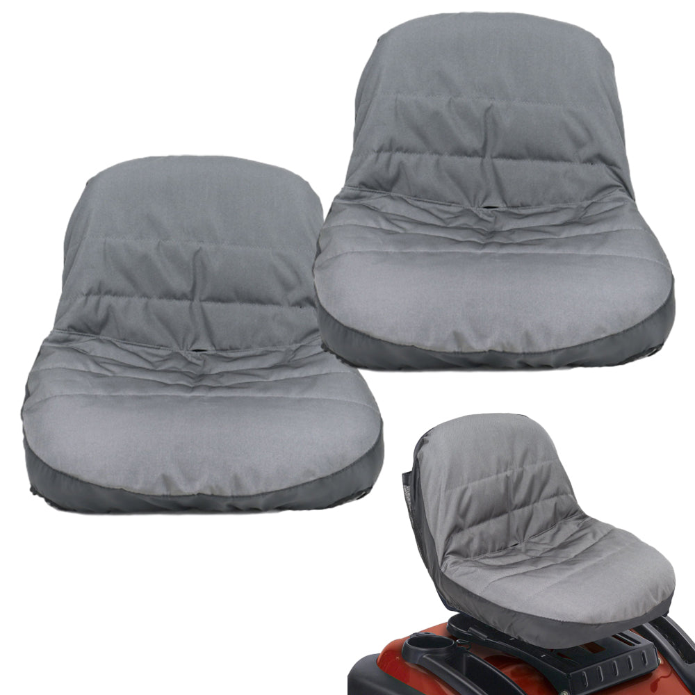 2Pcs Riding Lawn Mower Seat Cover Tractor Seat Cover with Mesh Storage Bag