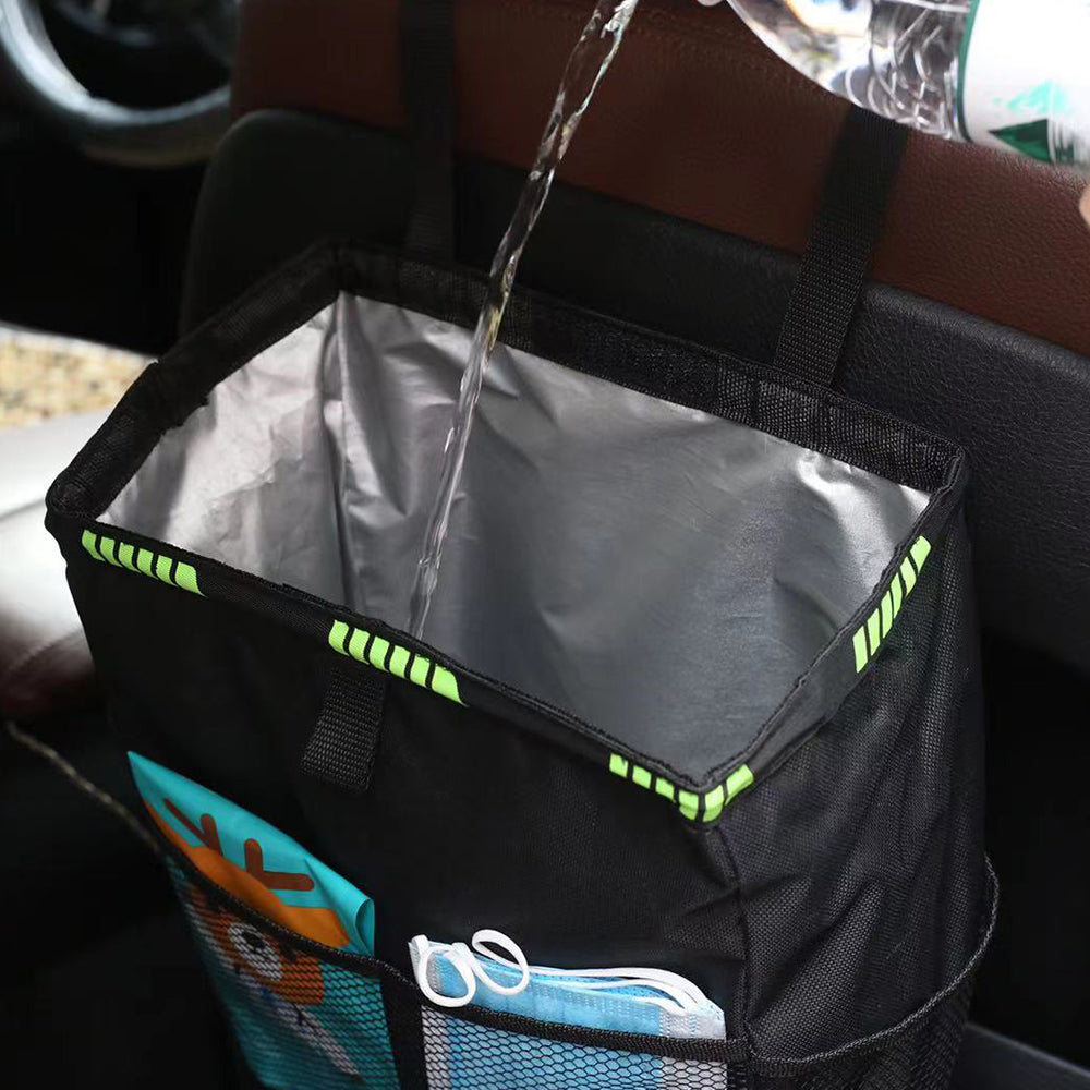2Pcs Water-Resistant Car Trash Can Car Back Seat Organizer Hanging Garbage Bag