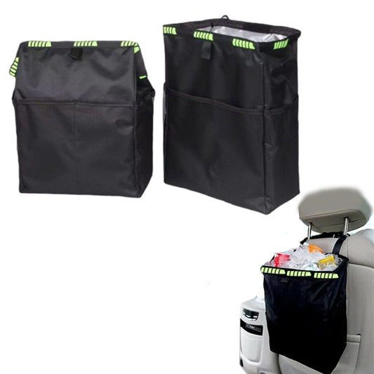 2Pcs Water-Resistant Car Trash Can Car Back Seat Organizer Hanging Garbage Bag