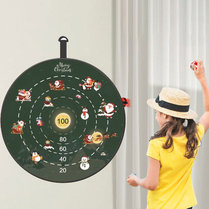 72cm Christmas Dart Board Game Set for Kids Xmas Board Game Toy with 12Pcs Sticky Balls Style 2
