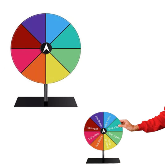 20CM Spinning Prize Wheel 8 Slots Tabletop Roulette Wheel with Stand