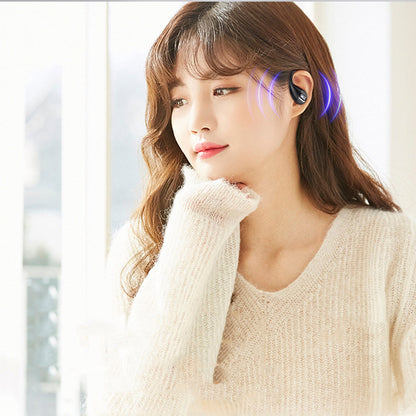 Wireless Open Ear Headphones Bluetooth 5.4 Stereo Sound Earphones with Charging Case Black