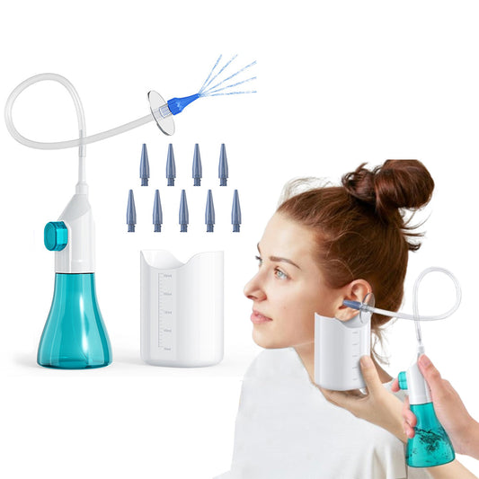 Manual Ear Irrigation Flushing Cleaner Kit Ear Wax Removal Tools Green