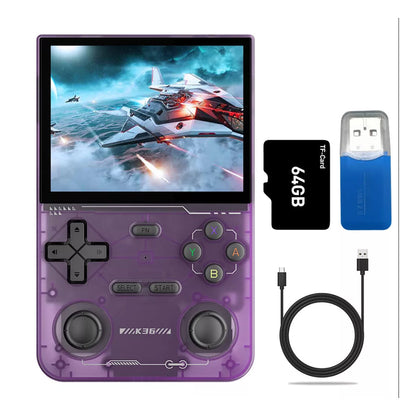 K36 Retro Handheld Game Console 64GB Video Consoles with 16000+ Games Purple