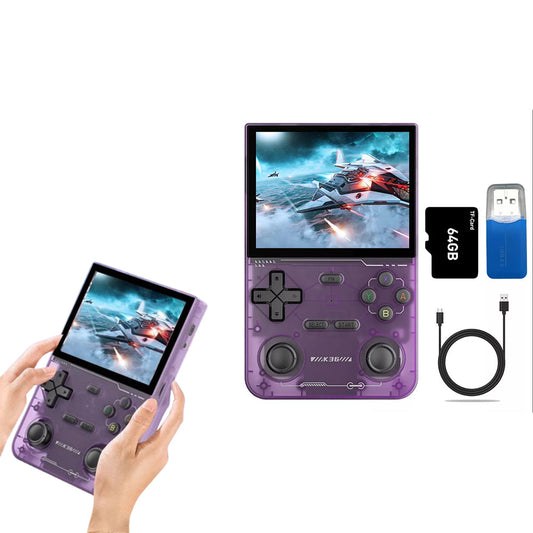 K36 Retro Handheld Game Console 64GB Video Consoles with 16000+ Games Purple