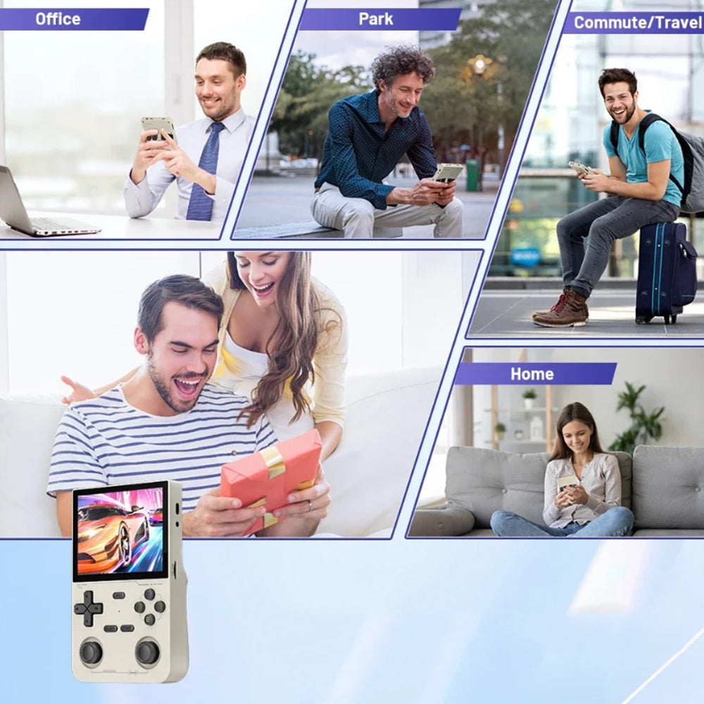 K36 Retro Handheld Game Console 64GB Video Consoles with 16000+ Games White