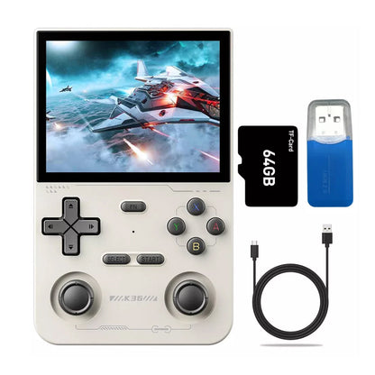 K36 Retro Handheld Game Console 64GB Video Consoles with 16000+ Games White