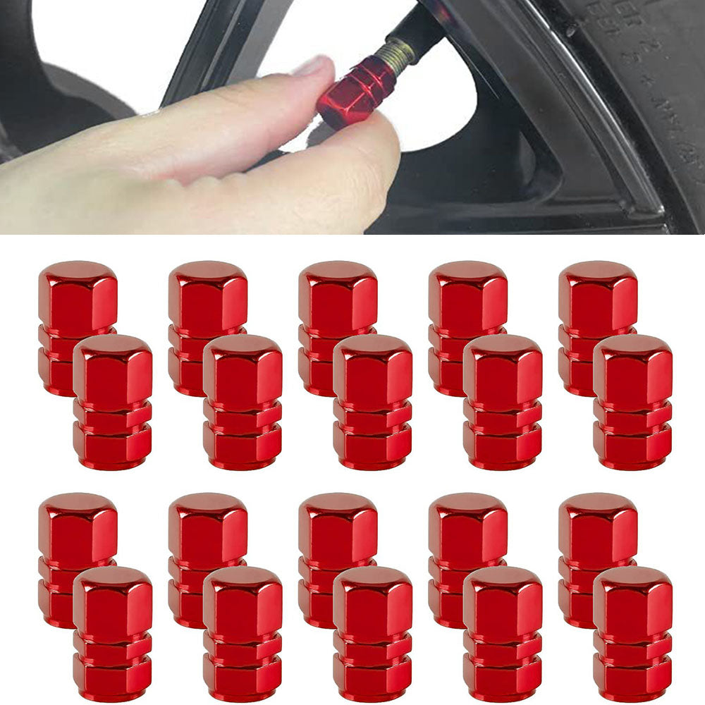24Pcs Car Tire Valve Stem Caps Universal Air Caps Cover for Auto Bike Trucks Motorcycles Red