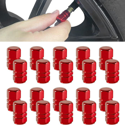 24Pcs Car Tire Valve Stem Caps Universal Air Caps Cover for Auto Bike Trucks Motorcycles Red