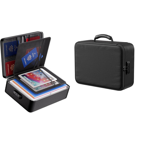 Fire Resistant Document Bag with Lock Portable Water Resistant Storage Bag for Home Travel