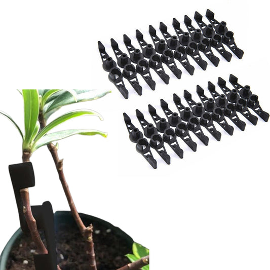 20PCS Adjustable Plant Bender Clip 360 Degrees Low Plant Training Garden Holders Black