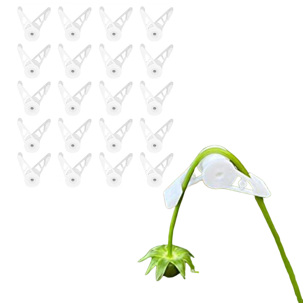 20PCS Adjustable Plant Bender Clip 360 Degrees Low Plant Training Garden Holders White