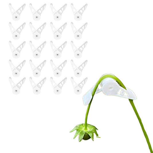20PCS Adjustable Plant Bender Clip 360 Degrees Low Plant Training Garden Holders White