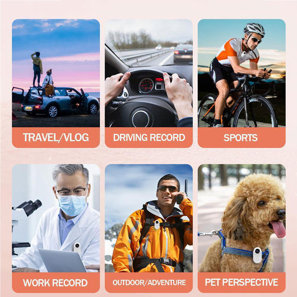 HD 1080P Pet Recorder Camera Mini Sport Action Camera with Video Recording for Outdoor Sports Vlogging
