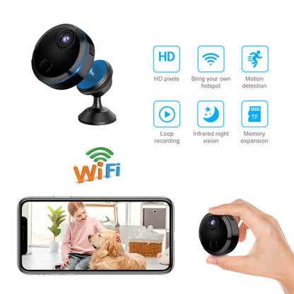 Wireless WiFi Spy Camera Mini  Hidden Camera with Night Vision for Home Security