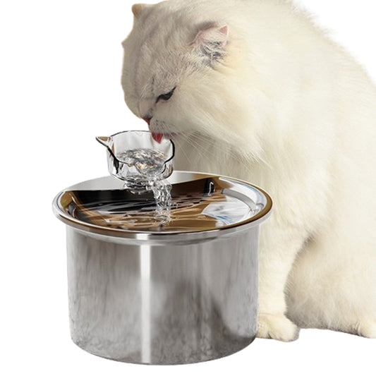USB Powered 2L Automatic Cat Water Fountain Stainless Steel Pet Water Feeder