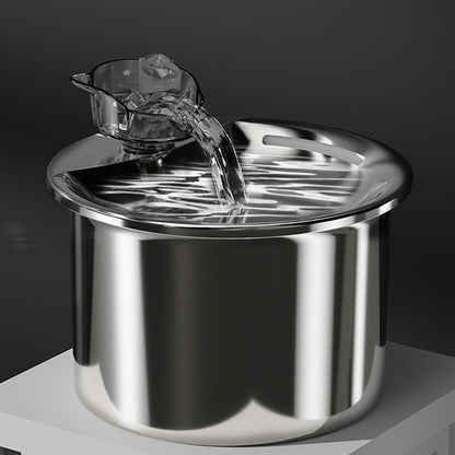 USB Powered 2L Automatic Cat Water Fountain Stainless Steel Pet Water Feeder