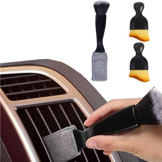3Pcs Set Car Interior Cleaning Brushes Soft Detailing Duster Kit for Auto Truck