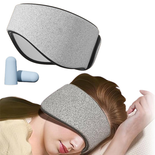 2-in-1 Sleeping Eye Mask And Ear Muffs Set Adjustable Sleep Ear Muffs Noise Reduction Sleeping Aid Grey