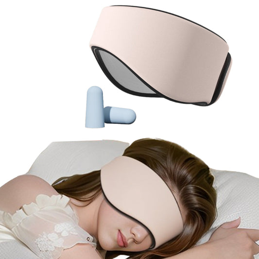 2-in-1 Sleeping Eye Mask And Ear Muffs Set Adjustable Sleep Ear Muffs Noise Reduction Sleeping Aid Pink