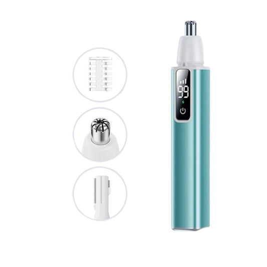2-in-1 Hair Trimmer Rechargeable  Nose Ear Eyebrow Hair Removal  for Women Turquoise