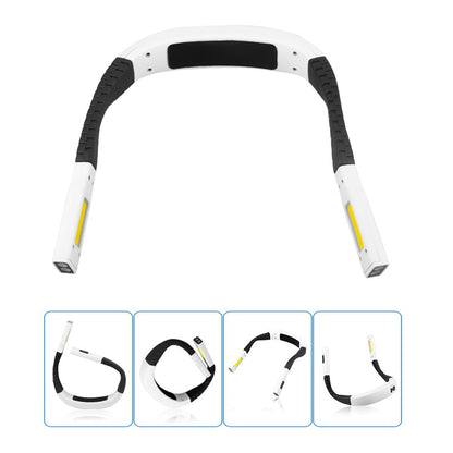3-Color LED Neck Reading Light 11-Level Adjustable Book Lamp with Bendable Arms White