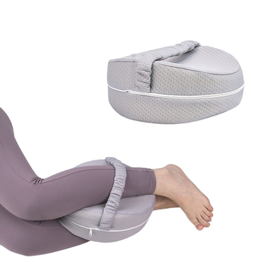 Ergonomic Leg Knee Pillow for Side Sleeper Memory Foam  Knee Support Pillow Cushion Grey