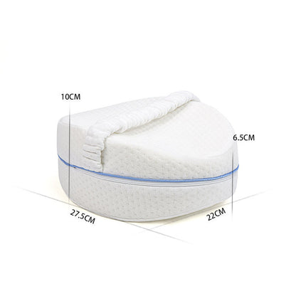 Ergonomic Leg Knee Pillow for Side Sleeper Memory Foam  Knee Support Pillow Cushion White