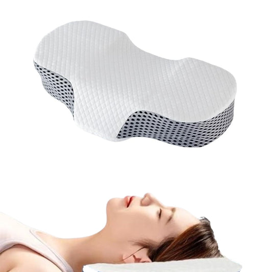 Ergonomic Cervical Pillow Memory Foam Neck Support Pillow for Side / Back Sleeper Grey
