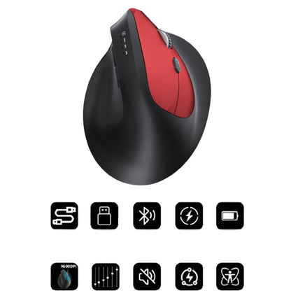 Vertical 3-Mode Ergonomic Mouse Rechargeable Wireless Mouse with 6 Buttons (Copy)