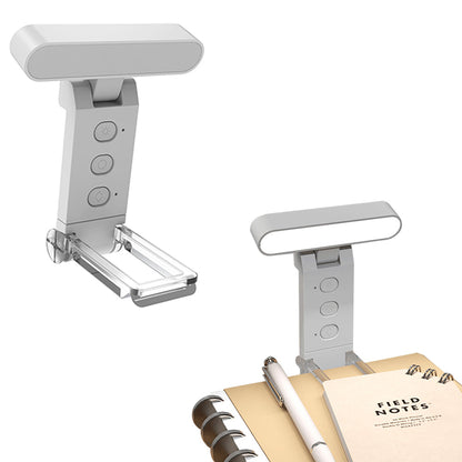 Rechargeable Clip-on Book Light 5 Color Temperatures 6 Brightness Dimmable Reading Light White