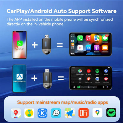 2-in-1 Wireless CarPlay Box Android Auto Apple Carplay Adapter