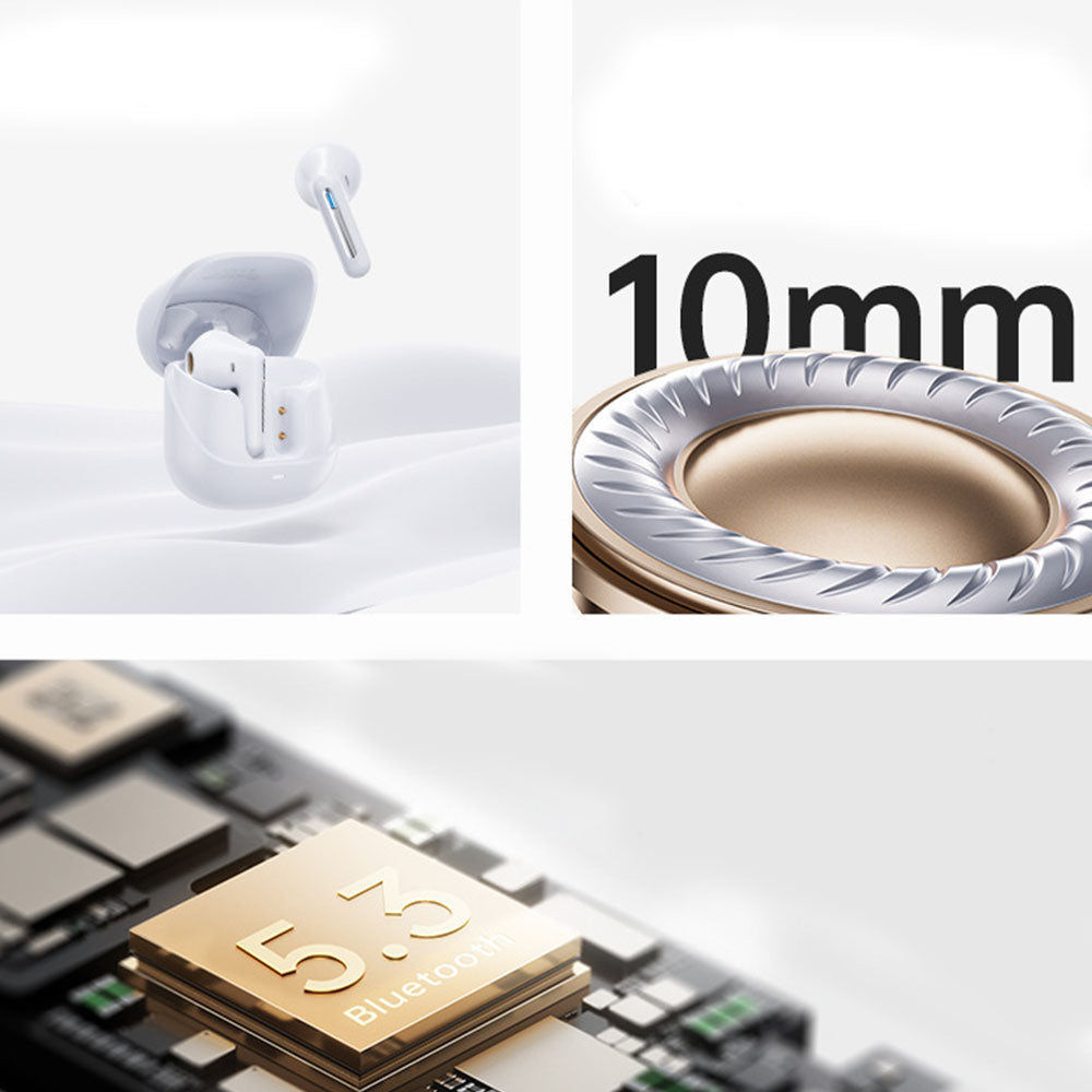 Wireless Bluetooth 5.3 Earbuds Touch Control Half-In-Ear Headphone with USB Charging Case