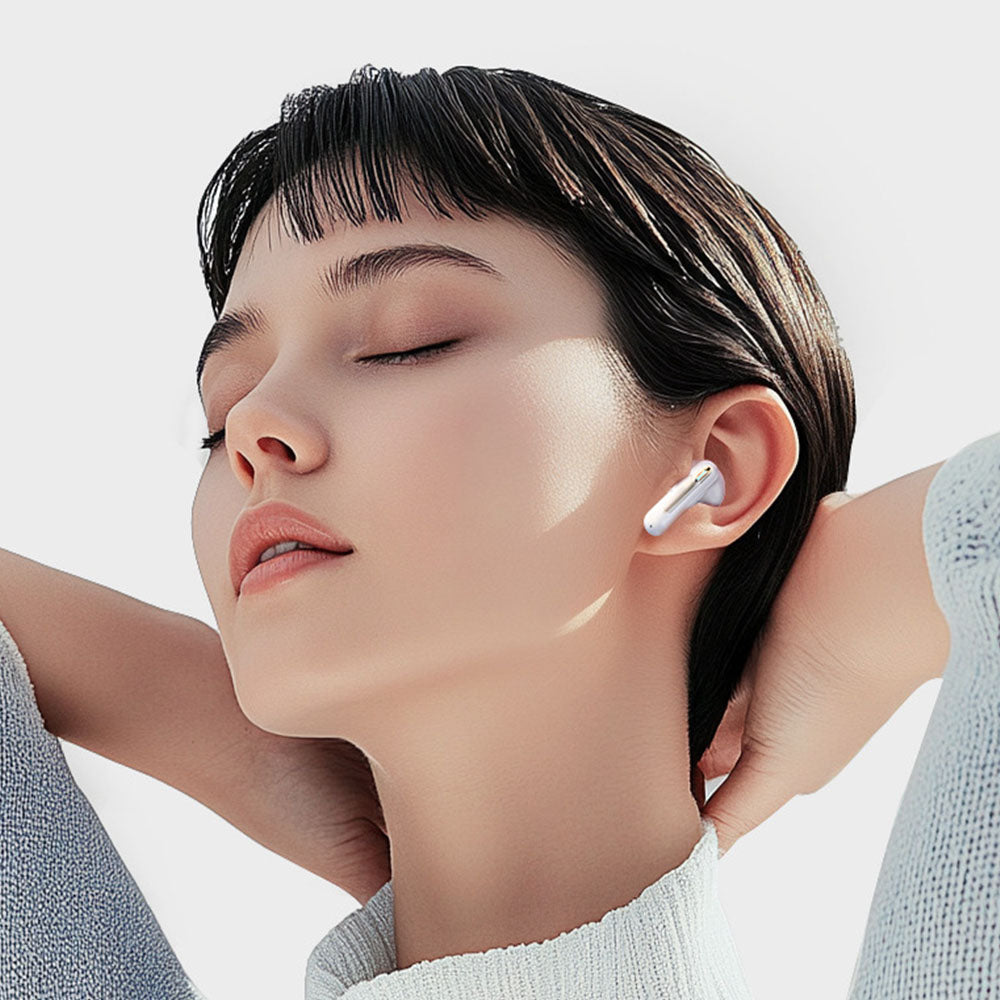 Wireless Bluetooth 5.3 Earbuds Touch Control Half-In-Ear Headphone with USB Charging Case