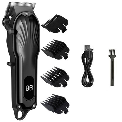 Hair Clippers Beard Trimmer For Men Electric Hair Clipper Set Hair Groomer Kit Black