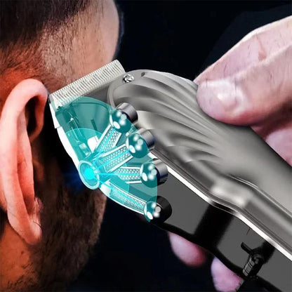 Hair Clippers Beard Trimmer For Men Electric Hair Clipper Set Hair Groomer Kit Grey