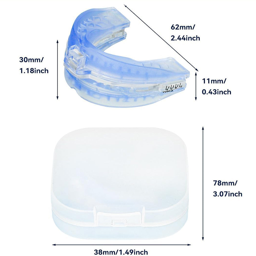 Adjustable Anti-Snore Mouthpiece Stop Snoring Teeth Grinding Mouth Guard Sleeping Aid Blue