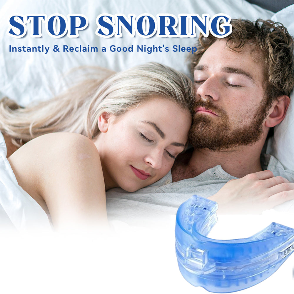 Adjustable Anti-Snore Mouthpiece Stop Snoring Teeth Grinding Mouth Guard Sleeping Aid Blue