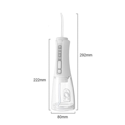 Cordless Electric Water Flosser Oral Irrigator Flosser Teeth Cleaner with 5 Nozzles White