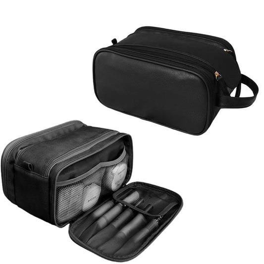Travel Toiletry Bag Makeup Organizer with Handle Water Resistant Cosmetic Bag Black