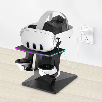 USB Powered RGB Charging Dock Vertical Charging Stand Compatible with Meta Quest 2/ Quest 3/Quest 3S