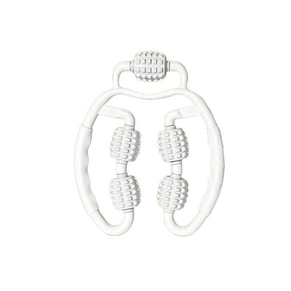 Manual Muscle Massage Roller Adjustable Massager for Arm Leg Body White