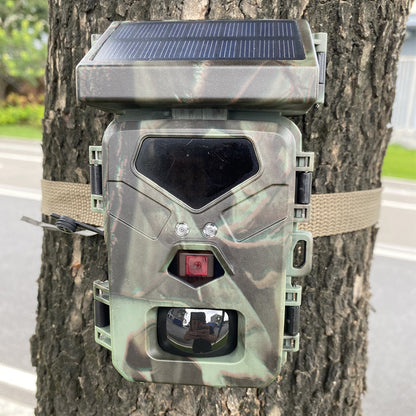 20MP Solar Trail Camera 1080P Rechargeable Recording Video Camera with Night Vision for Wildlife Monitoring Home Security