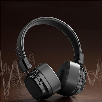 Foldable Wireless Bluetooth Headphone Classic Head-worn Stereo Headphone Black