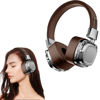Foldable Wireless Bluetooth Headphone Classic Head-worn Stereo Headphone Brown