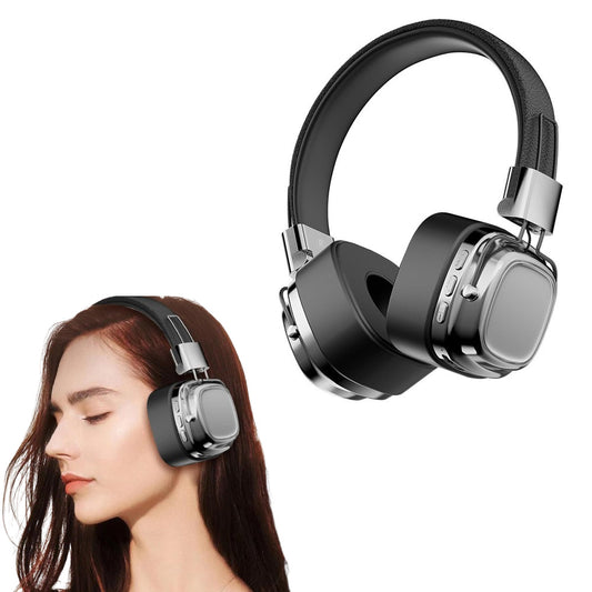 Foldable Wireless Bluetooth Headphone Classic Head-worn Stereo Headphone Silver