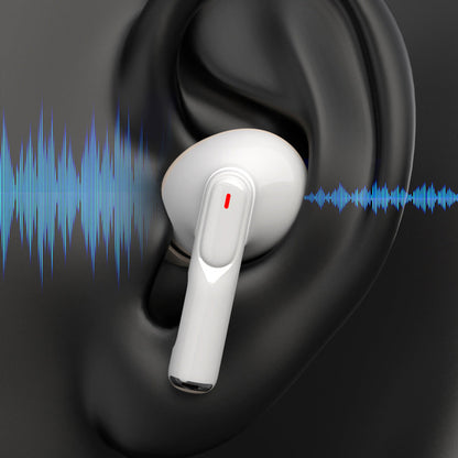 Touch Control Case Bluetooth Headphone Wireless Smart Earbuds with Digital Display White